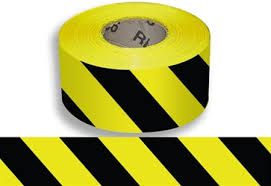 TAPE ADHESIVE BLACK YLW2 IN X 36 YD - Floor Tape